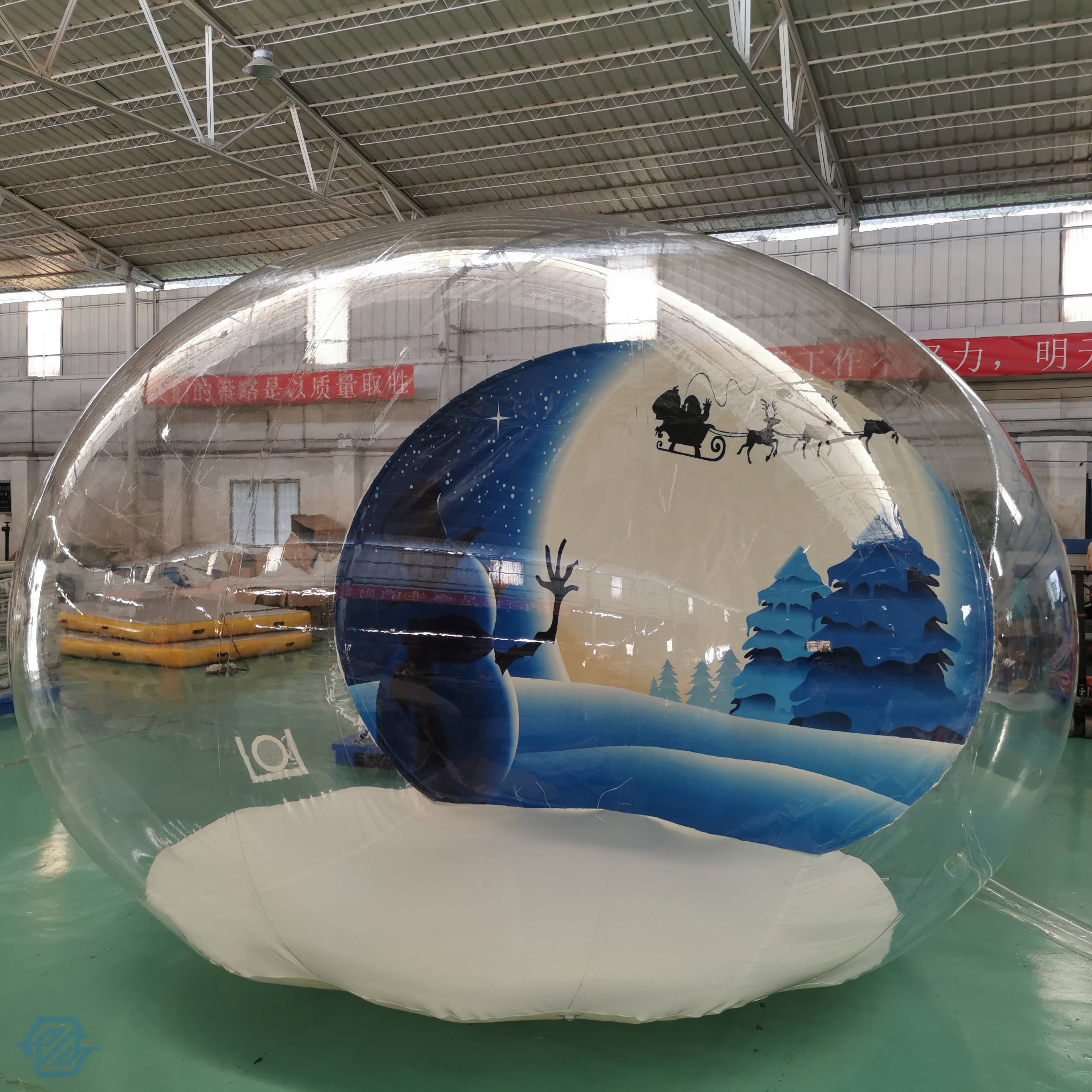 Balão inflável da cabine fotográfica do globo de neve para eventos de Natal