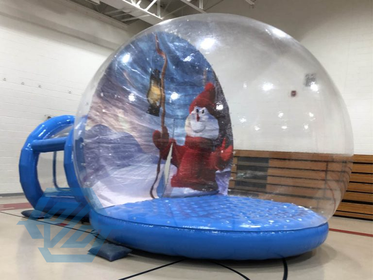 Cabine fotográfica inflável de globo de neve para decoração de eventos de Natal