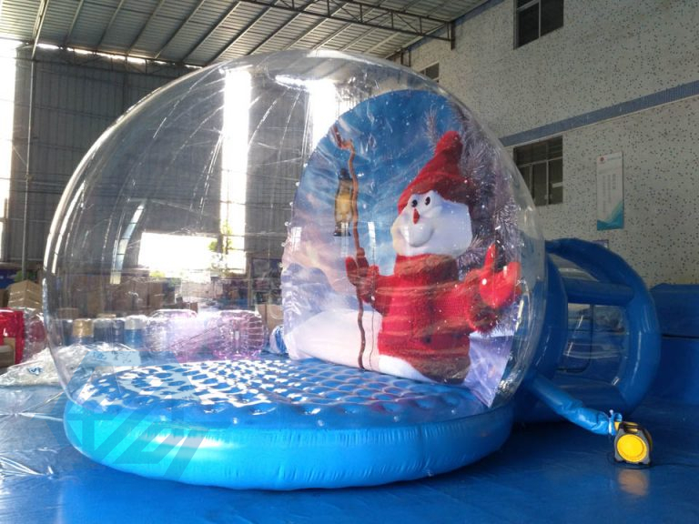 Cabine fotográfica inflável de globo de neve para decoração de eventos de Natal