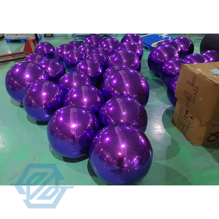 Balão inflável roxo da bola do espelho para a decoração do evento do partido